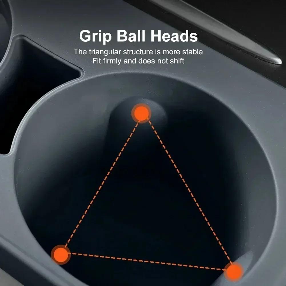 For Tesla Model 3 Y Center Control Cup Stopper One-piece Silicone Cup Phone Card Glasses Holder Storage Box Coaster Accessories