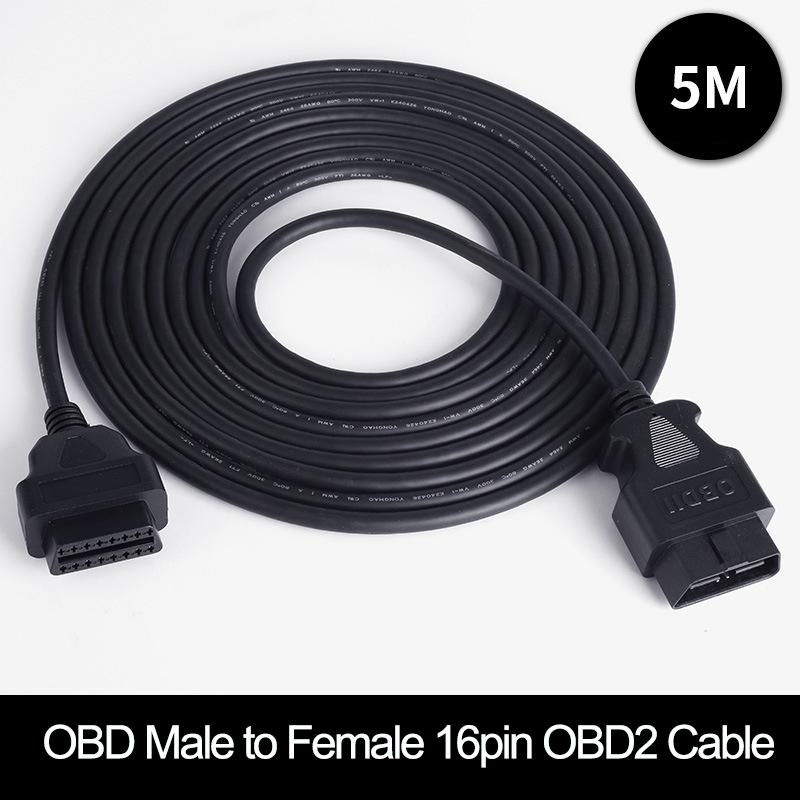 30/50/100/150/300/500CM 16 Pin Male to Female Plug OBD2 Extension Cable ELM327 Connector Cable OBD 2 16pin Diagnostic interface
