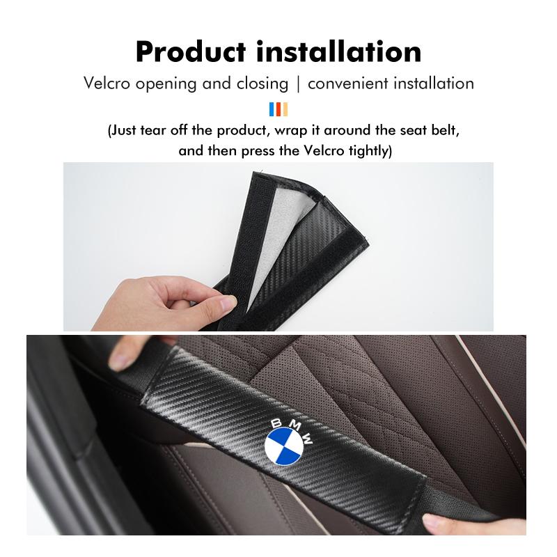 2pcs Car Seat Belt Shoulder Protection Pad Accessories For BMW Performance X1 M3 M6 F01 F02 E34 E36 E60 F10 F20 X6 SLZPW1