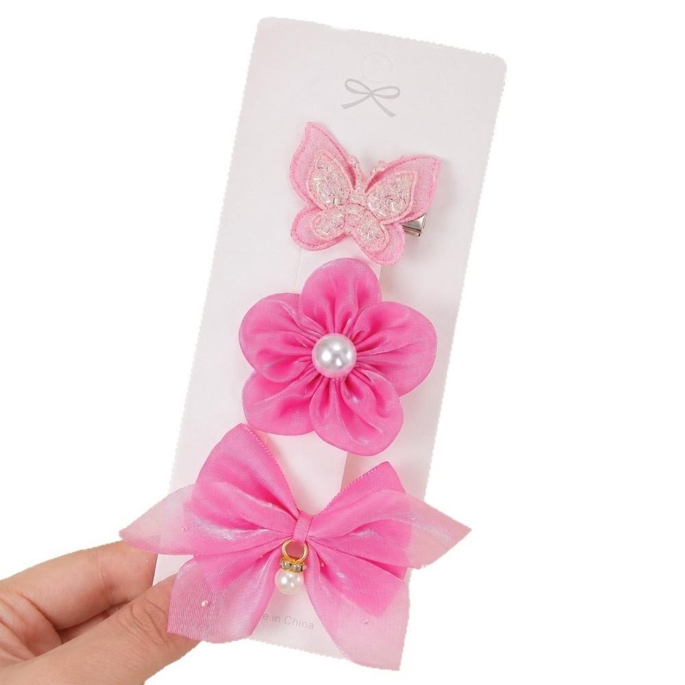 875Pcs/Set No Hurt Hair Bow Hair Clip Set Swallowtail Bow Hair Tie Set Princess Gift Set