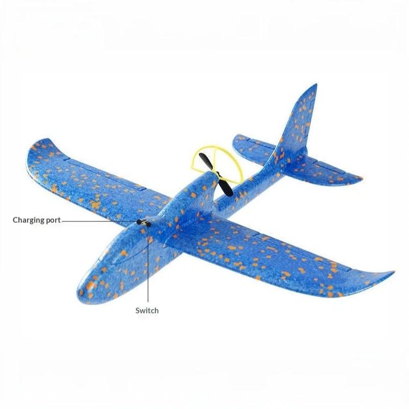 Electric Foam Plane Glider Hand Throw Airplane With Led Light Automatic Flight Planes Outdoor Kids Toys For Children Boys Gifts