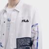 Fila Мужская рубашка с длинным рукавом на пуговицах с принтом по всей поверхности белая F11M328701F-ZA