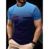 Man's Summer Comfortable Breathable Plus Size 3DColorful Printed T-shirt- Soft Medium Stretch Polyester Fabric Summer Mens Relaxed Fit Clothing