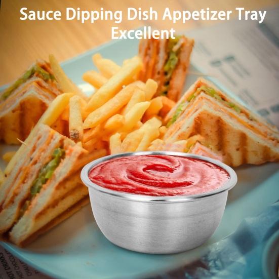 1 комплект, контейнер для соуса с крышкой, хорошая герметичность, нержавеющий, не содержит BPA, миска для макания в горячий горшок, маленькая чашка для соуса, бытовые принадлежности