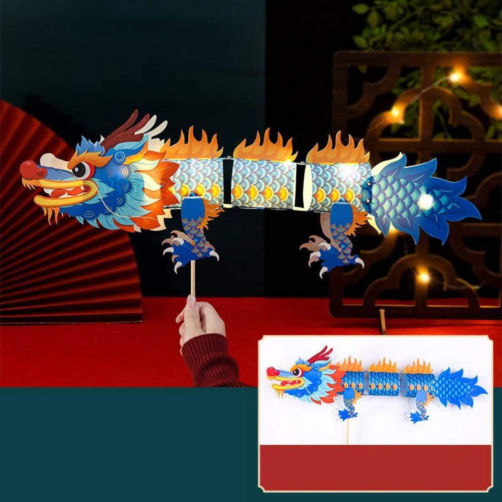 Набор для творчества 'Фонарь середины осени' Китайский фонарик Мешок с материалами DIY Фонарик-дракон Китайский стиль Ручная работа Праздник середины осени Вечеринка с фонариками