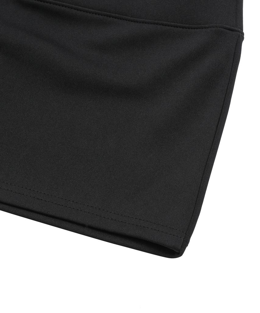 Mucent Stria Punched Eyelet Banding Mini Skirt (2 Colors)