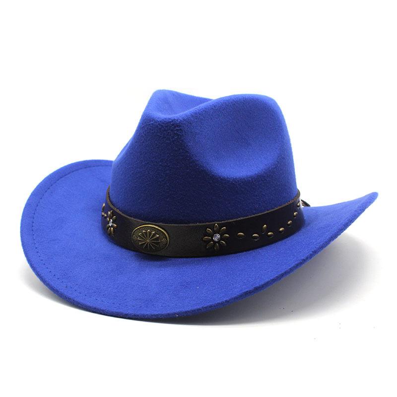 Ковбойская шляпа в стиле вестерн, мужская тибетская шляпа-цилиндр, фетровая шляпа, этническая женская шляпа