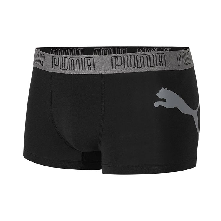 Puma Solid Color Logo Print Sports Casual Boxer Briefs Men Underwear Black 701220208-001