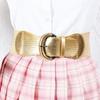 PU Female Waistband Leopard Print Wide Waist Belt Simple Stretchy Cummerbunds  Women