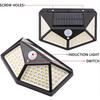12 Pack Outdoor Solar Lights 100LED Wall Lamp with Motion Sensor 270° Wide Angle Security Lighting for Backyard Garden Patio