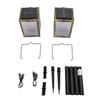 2pcs Solar Lanterns Outdoor Flashing Mode Vintage Medieval Decor 3D Starlight Lamp Hanging Stake