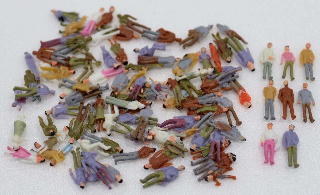 Кукла N gauge мини-машинка случайный набор (100 кукол, 5 мини-машинок) Масштаб 1150 Идеально для диорам, архитектурных моделей и т.д.. 