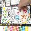 10 листов/лот Забавные наклейки-пазлы с точками для детей Милые мультяшные рисунки животных Мозаичные наклейки Детское раннее образование Терпение