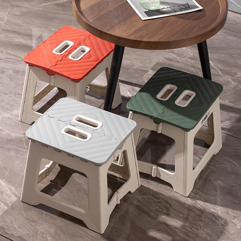 Outdoor Portable Folding Stool High Load-bearing Thickened Plastic Saddle Chair Mini Chair Fishing Stool Square Stool Camping Stool