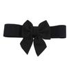Women Elegant Large Bowknot Elastic Belt Dress Decorative Versatile Wide Belt Elastic Waistband Decoration