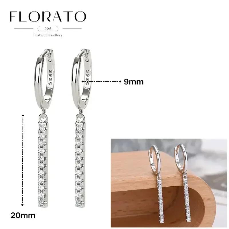 FLORATO серьги из стерлингового серебра 925 пробы серьги-цепочки с подвеской-кисточкой серьги с цирконием серебряные серьги для женщин тренд Роскошные свадебные украшения