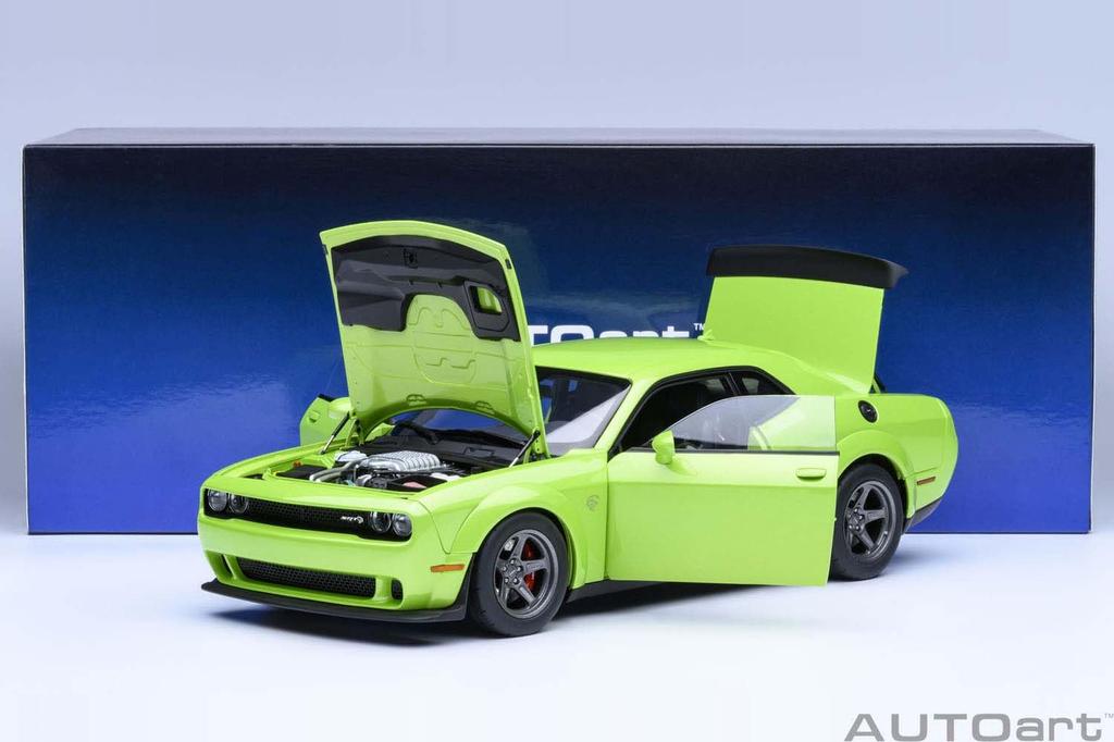 AUTOart 118 Dodge Challenger SRT Super Stock 2023 (Металлический Лаймово-Зеленый [ВЕЛИКОЛЕПНЫЙ]) Готовая модель 71769