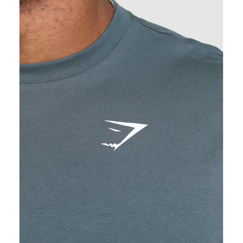 Gymshark Футболка Essential Oversize, цвет: титаново-синий A1a3e UCMQ