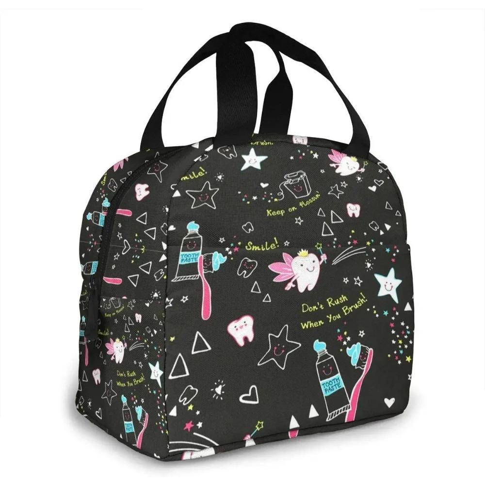 Сумка-тоут гигиениста, сумка для ланча для женщин, ланч-бокс, термоизолированный контейнер для ланча для офиса, школы, пикника, пляжа