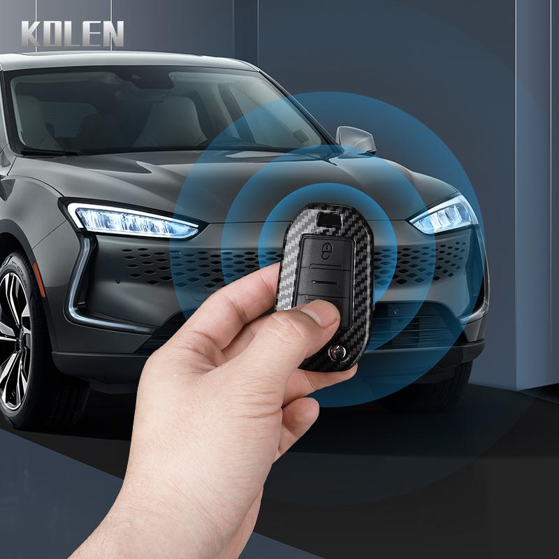 Чехол-брелок из ABS-пластика под карбон для автомобильного ключа Peugeot 208 301 307 308 508 2008 3008 5008 Expert Для Citroen C3 C4 C5 Cactus C6 C8