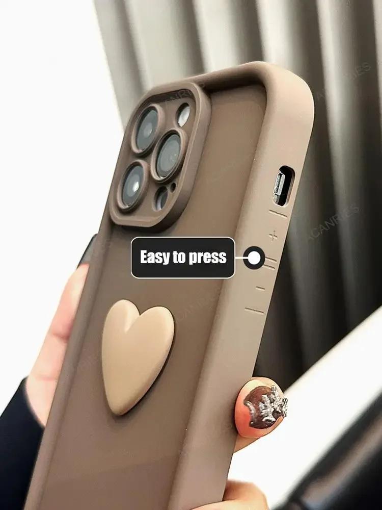 Милый 3D Силиконовый Чехол в Форме Сердца Для Xiaomi 15 Ultra 17T Pro Матовый ТПУ Защита Объектива Камеры Ударопрочный Чехол Для Mi 15 Ultra