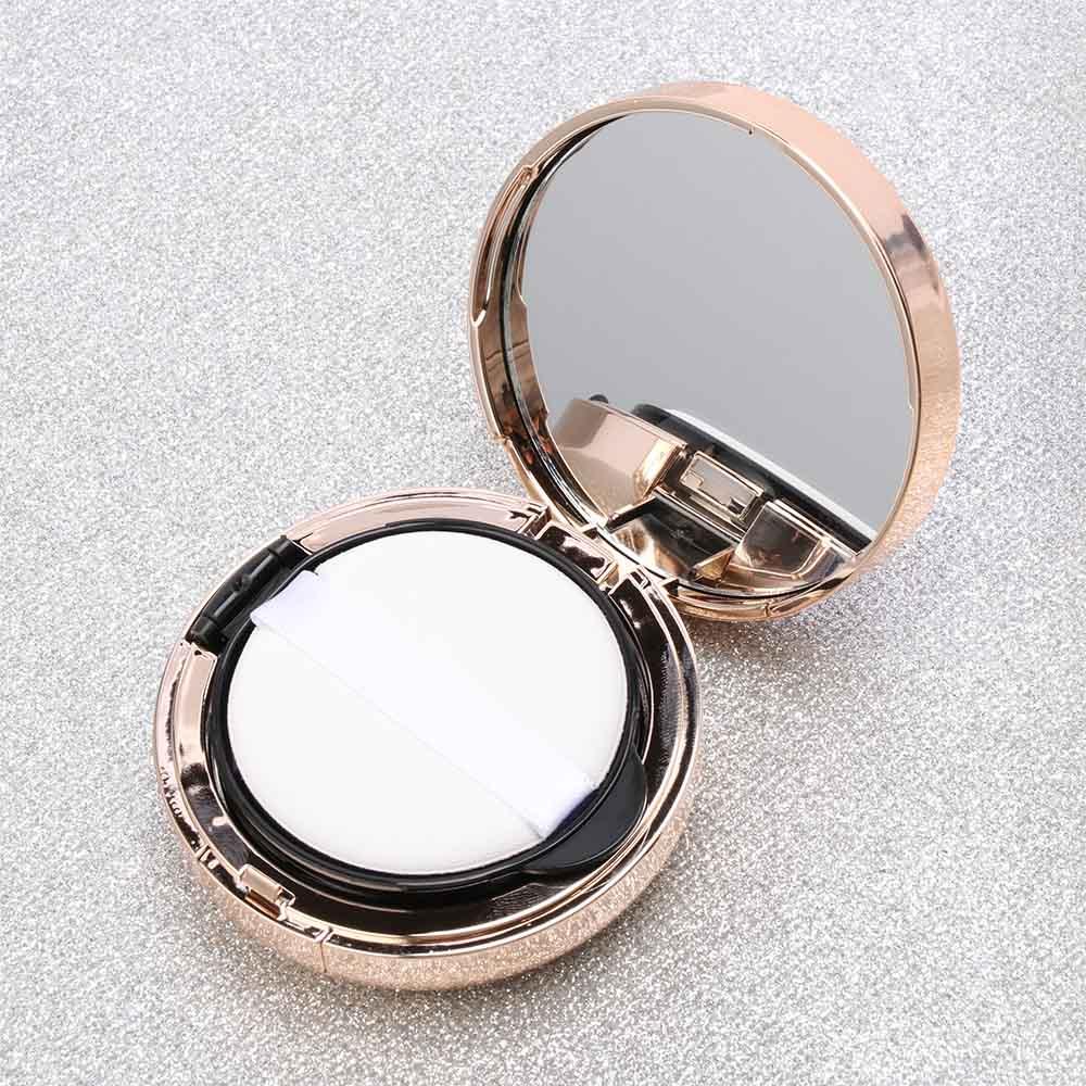 Pink Travel Kit Makeup Case With Mirror Air Cushion Puff Box Cosmetic Container BB Cream Container