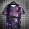 New 3D Men's Anime Printed Fashion Casual Short Sleeve T-shirt Home Clothes Anime Summer Short Sleeve High Quality T-shirt