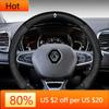 Наклейки в салон Чехол на руль автомобиля Для Renault Scenic Clio Laguna 2 3 4 5 Kangoo Fluence Megane Trafic Talisman Twingo K