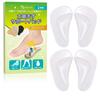 Set of 2 Arch Support Insoles (4 Pads) for Standing Work, Unisex (Transparent, 1cm Thick)