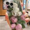 Прозрачный противоударный чехол Powder White Tulip для iPhone 14/15/16/17 Pro Max