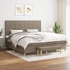 VidaXL Slatted Bed Base with Mattress, Upholstered Bed with Headboard, Double Bed, Adult Bedroom Bed, Modern, 3137185