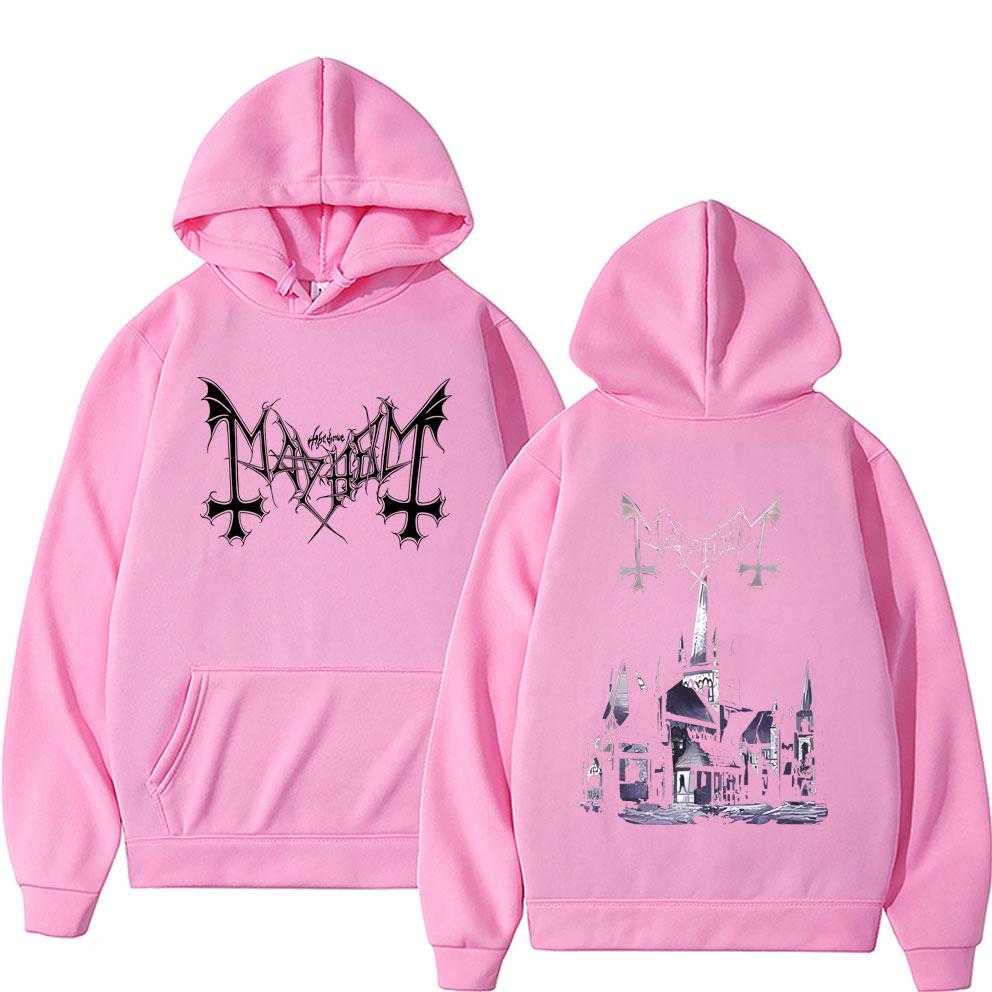 Mayhem De Mysteriis Dom Sathanas Графический Пуловер Мужчины Женщины Мода Блэк-метал Рок-группа Худи Мужской Классический Свитшот