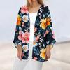 Women's Casual And Fashionable  Printed Lightweight Mid Length Jacket Cardigan Cardigan
