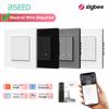 BSEED Zigbee 1/2/3/4-клавишные умные настенные выключатели Tuya Smart Life Alexa Управление приложением Стеклянная панель Кнопочное управление EU Стандарт 86мм