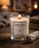 soy candle with a wooden wick + SAGE