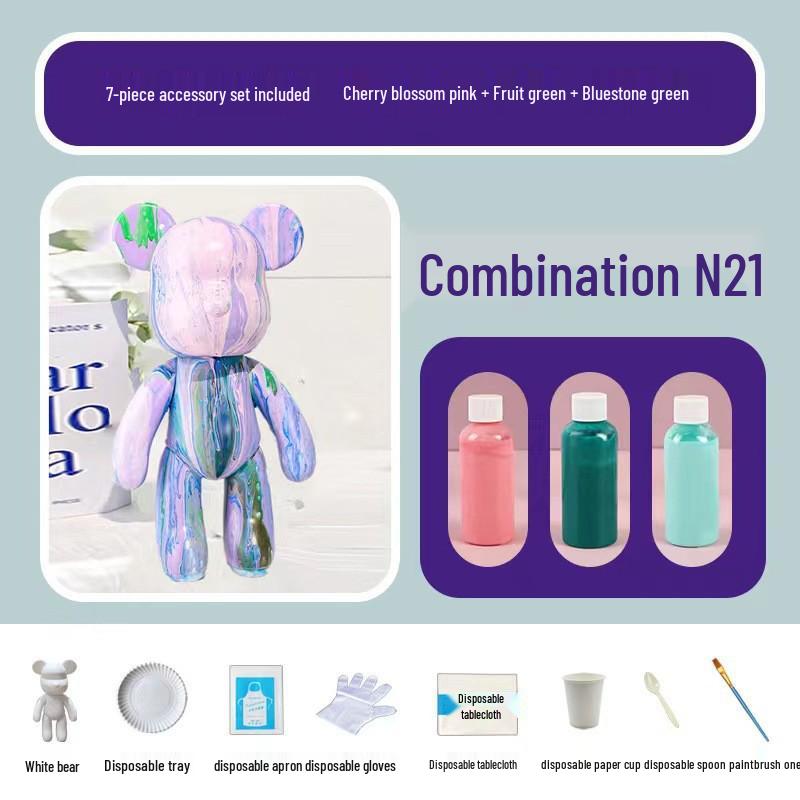 Акриловые Пигменты Набор Белый Медведь для Творческой Ручной Работы Граффити Живописи