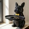 Статуэтка французского бульдога, поднос, ключи, конфеты, современное искусство, для столовой, украшение, органайзер для серег, для декора стола, для прихожей, для кофе