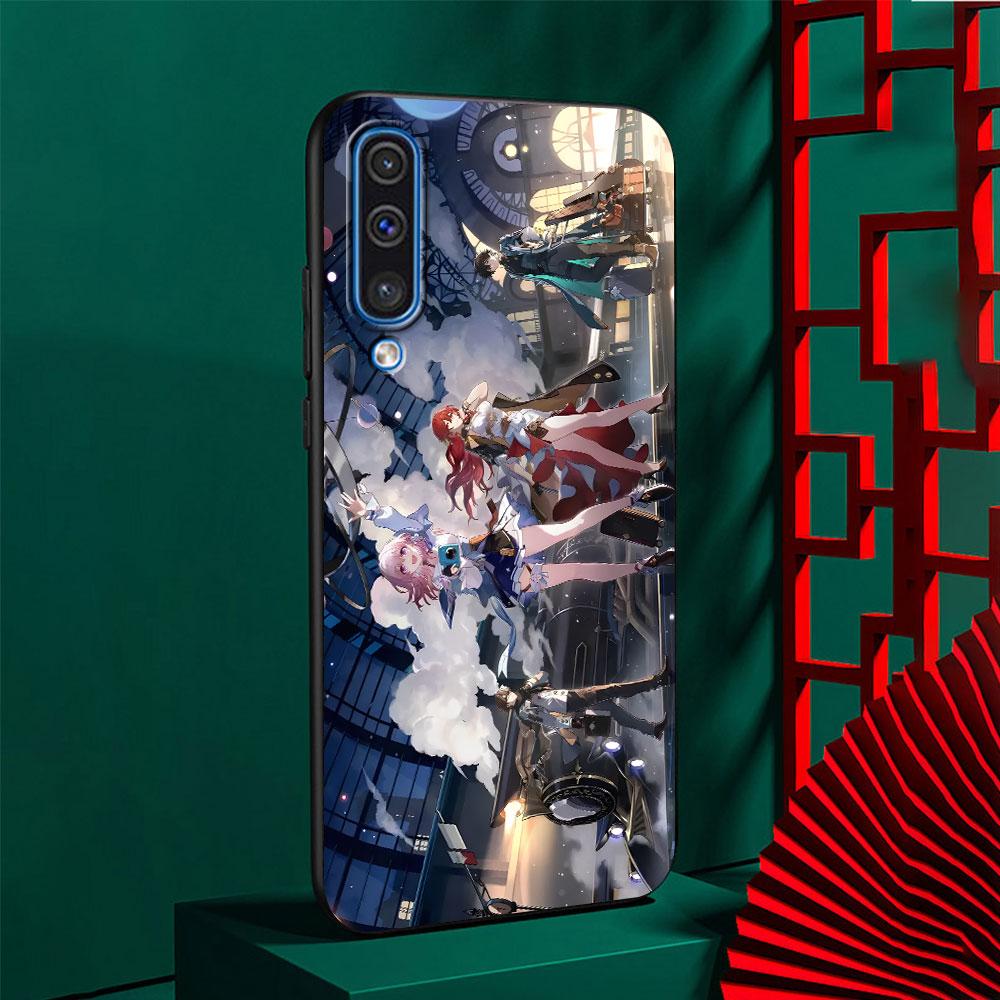 Чехол Black Swan Star Rail Sparkle для Samsung Galaxy A02s A70 A70s A20e A03s A20 A30 A30s A40 A50 A50s A10 TPU черный чехол для телефона
