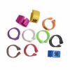 100 Pcs 12MM 14MM Bird Plastic Clip Rings Pigeon Colored Foot Ring No.1-100 For 10 Colors