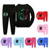 Kids Girls Witch Print Long Sleeves T-shirt Pants Pajamas Sleepwear Sleeping Sets