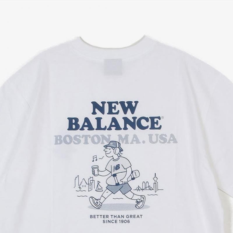 New Balance Футболка Half Club Uni Nb Boston с коротким рукавом Overfit Nbnefco263 10 с коротким рукавом