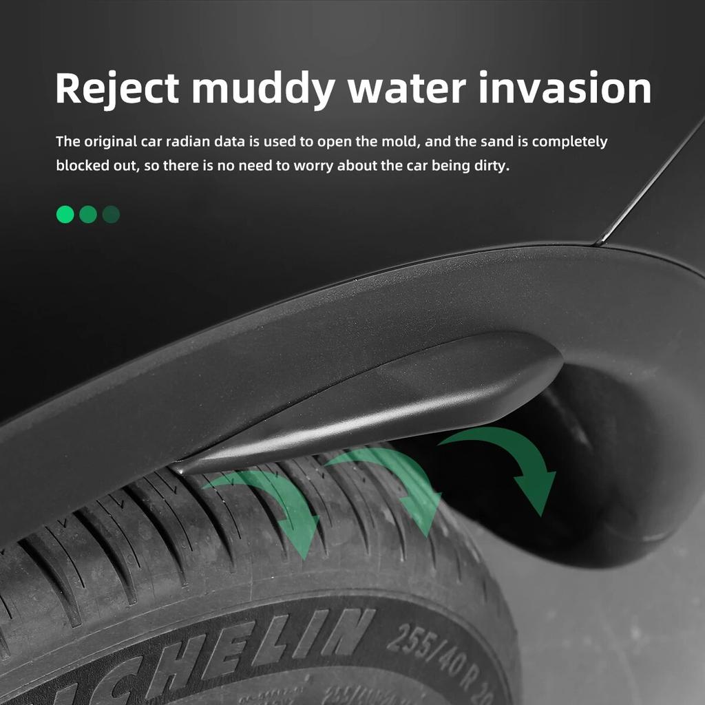 LUCKEASY For Tesla Model 3 -2023 Car Mudflaps Model Y Mud Flaps Car Exterior Accessories Front Rear Fender Protective Fender