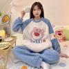 Пижама, Зимний теплый комплект из двух предметов, Домашняя одежда, Домашняя одежда, Милая и удобная пижама с героями мультфильмов