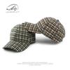 Кепки Мужские, Шляпы Ретро Клетчатые Жесткий Верх Бейсболки Женские Солнечные Шляпы
