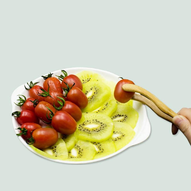 Кулинария Кухонные щипцы Еда Инструмент для барбекю Салат Бекон Стейк Хлеб Торт Деревянный зажим Домашняя кухонная утварь AVE