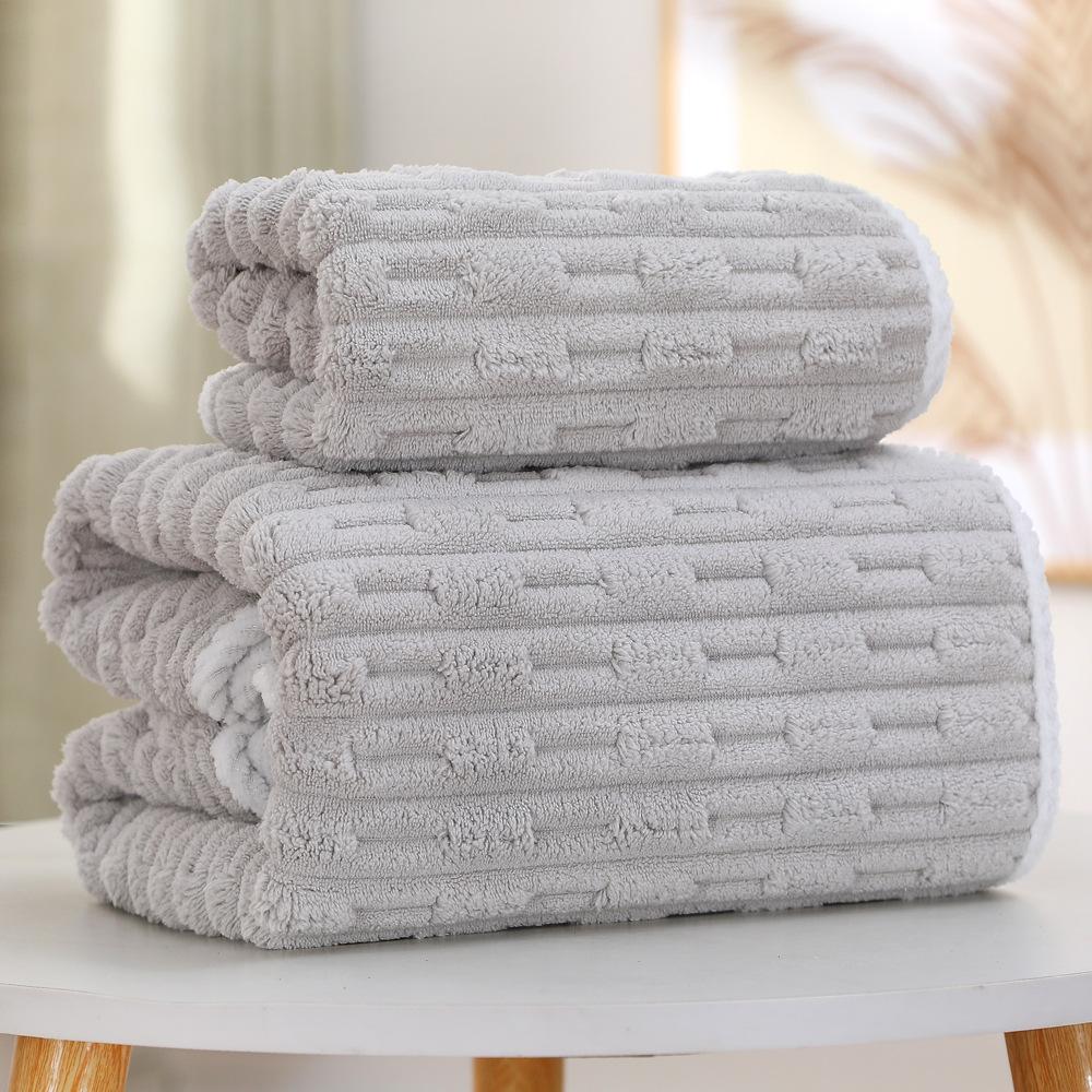 Мягкое полотенце для ванной из ультратонкого волокна, впитывающее и быстросохнущее полотенце, домашнее мягкое утолщенное полотенце для ванной цвета кораллового бархата