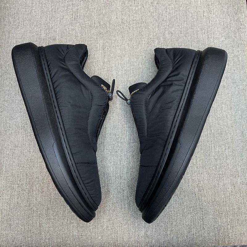 Мягкие теплые хлопковые туфли для мужчин, модные повседневные кроссовки на шнуровке, мужские зимние хлопковые туфли на платформе, Zapatillas Hombre