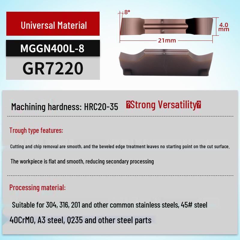 MGGN400/MGMN300/200 CNC Grooving and Parting Cutter Blade