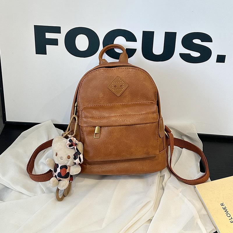 Модная женская сумка-рюкзак, новый универсальный однотонный маленький рюкзак для путешествий и игр