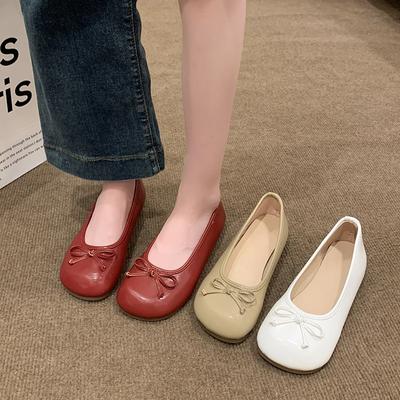 Модные женские туфли на плоской подошве 2024 весна осень мода милые туфли с бантом женские туфли на плоской подошве без застежек туфли Mosinka женские мягкие неглубокие